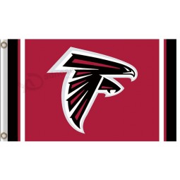 Personnalisé pas cher nfl atlanta falcons3'x5 'polyester drapeau rayures droite et gauche