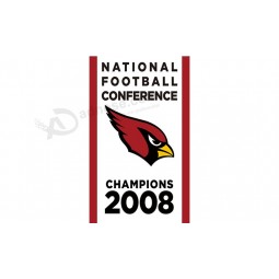 Custom cheap NFL Arizona Cardinals 3'x5' polyester flag national football conference champions2008