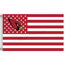 Custom cheap NFL Arizona Cardinals 3'x5' polyester flag stars and white stripes