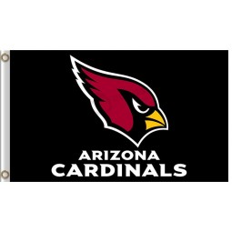 Haut de gros-Fin nfl arizona cardinaux drapeau polyester 3'x5 'fond noir