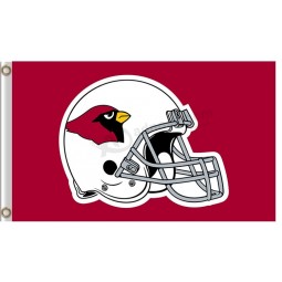 Wholesale high-end NFL Arizona Cardinals 3'x5' polyester flag helmet flatwise