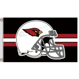 Haut de gros-Fin nfl arizona cardinals Casque drapeau en polyester 3'x5 'avec ligne au milieu