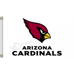 Wholesale high-end NFL Arizona Cardinals 3'x5' polyester flag white flag