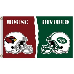 Wholesale high-end NFL Arizona Cardinals 3'x5' polyester flag VS jets