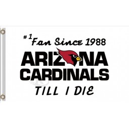 NFL Arizona Cardinals 3'x5' polyester flag fan till I die