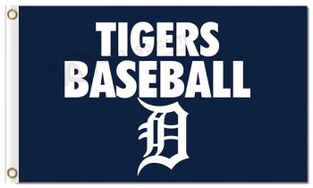 Al por mayor alto-End mlb detroit tigers 3'x5 'banderas de poliéster tigres de béisbol