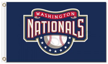 Atacado alta-Fim mlb washington nationals 3'x5 'bandeiras de poliéster beisebol