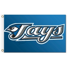 Mlb toronto blue jays 3'x5 'полиэфирные флаговые слова jays для пользовательской продажи