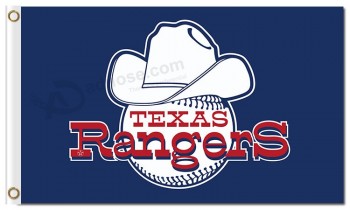 Mlb texas rangers 3'x5 'banderas de poliéster sombrero