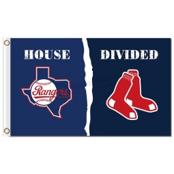 MLB Texas Rangers  3'x5' polyester flags house divided red sox