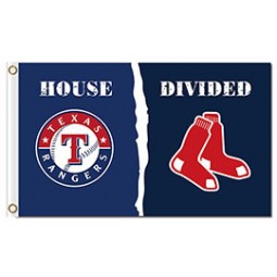 MLB Texas Rangers  3'x5' polyester flags house divided red sox