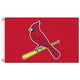 MLB St.Louis Cardinals 3'x5' polyester flags single cardinal red
