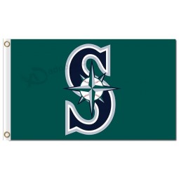 MLB Seattle Mariners 3'x5' polyester flags capital S
