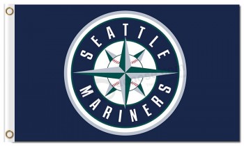 Mlb seattle mariners 3'x5 'bandiere poliestere logo