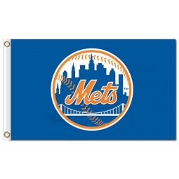 MLB New York Mets 3'x5' polyester flags logo for custom sale