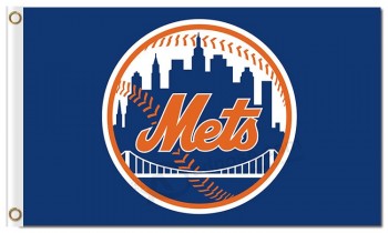 Custom high-end MLB New York Mets 3'x5' polyester flags logo