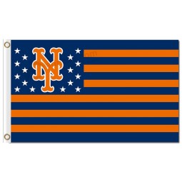 Custom high-end MLB New York Mets 3'x5' polyester flags stars stripes