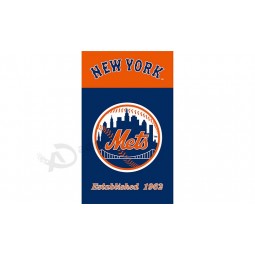 Custom high-end MLB New York Mets 3'x5' polyester flags established 1962