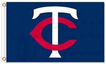 Custom high-end MLB Minnesota Twins 3'x5' polyester flags TC