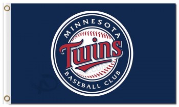 Benutzerdefinierte hoch-Ende mlb Minnesota Zwillinge 3'x5 'Polyester Flaggen runden Logo