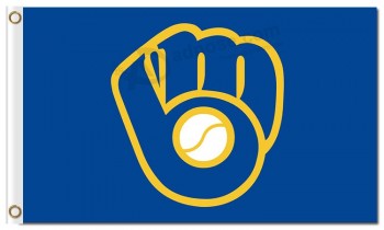 Custom high-end MLB Milwaukee Brewers 3'x5' polyester flags logo