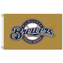 Custom high-end MLB Milwaukee Brewers 3'x5' polyester flags Brevers