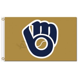 Custom high-end MLB Milwaukee Brewers 3'x5' polyester flags logo