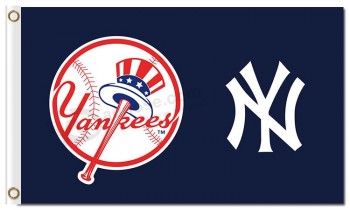 Aangepaste hoogte-Einde mlb new york yankees 3'x5 'polyester vlaggen