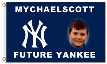 Personalizado alto-End mlb new york yankees 3'x5 'banderas de poliéster mychaelscott