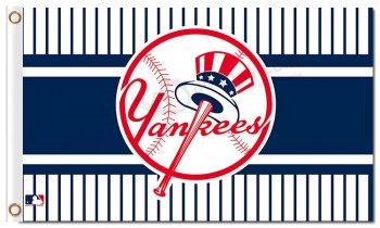 Custom high-end MLB NEW York Yankees 3'x5' polyester flags vertical stripes