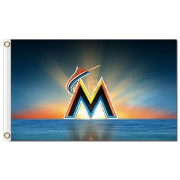 MLB Miami Marlins 3'x5' polyester flags sunrise