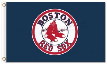 Mlb boston red sox 3'x5 'drapeaux en polyester logo rond