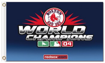 Mlb波士顿红袜队3'x5'聚酯旗帜世界冠军