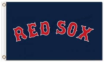 Mlb boston rouge sox 3'x5 'drapeaux en polyester rouge sox