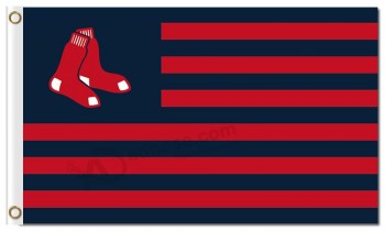 Mlb Boston rot sox 3'x5 'Polyester Fahnen Streifen