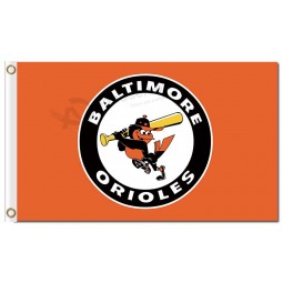 Custom high-end MLB Baltimore Orioles 3'x5' polyester flags logo