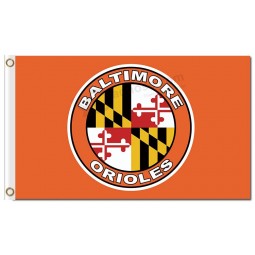 Custom high-end MLB Baltimore Orioles 3'x5' polyester flags