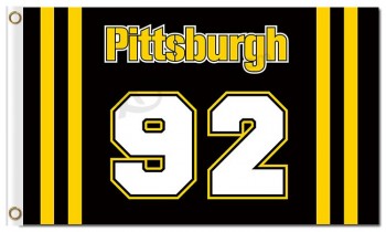 Custom cheap MLB Pittsburgh Pirates 3'x5' polyester flags 92