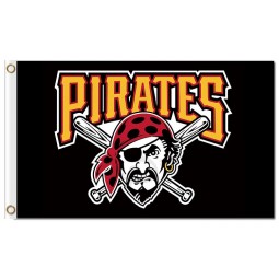 Personnalisé pas cher mlb pittsburgh pirates 3'x5 'polyester drapeaux logo