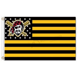 Custom cheap MLB Pittsburgh Pirates 3'x5' polyester flags stars stripes