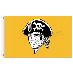 Custom cheap MLB Pittsburgh Pirates 3'x5' polyester flags