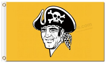 Custom mlb pittsburgh piratas 3'x5 'banderas de poliéster