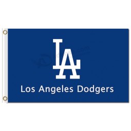 Personalizado barato mlb los angeles dodgers 3'x5 'bandeiras de poliéster