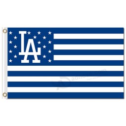 Personalizado barato mlb los angeles dodgers 3'x5 'bandeiras de poliéster estrelas listras