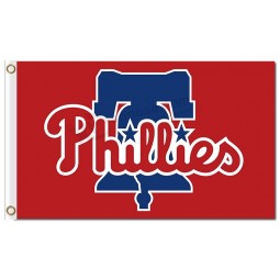 Personalizado barato mlb philadelphia phillies 3'x5 'poliéster bandeiras logotipo