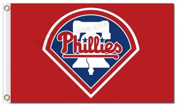 Custom cheap MLB Philadelphia Phillies 3'X5' polyester flags