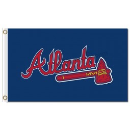 Custom cheap MLB Atlanta Braves 3'x5' polyester flags Atlanta