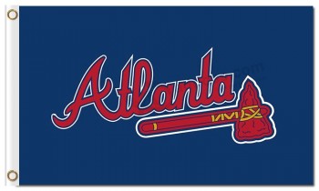 Custom cheap MLB Atlanta Braves 3'x5' polyester flags Atlanta