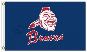 Benutzerdefinierte billige MLB Atlanta Braves 3'x5 'Polyester Flaggen Logo
