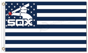 Groothandel custom goedkope mlb chicago witte sox 3'x5 'polyester vlaggen sterren strepen
